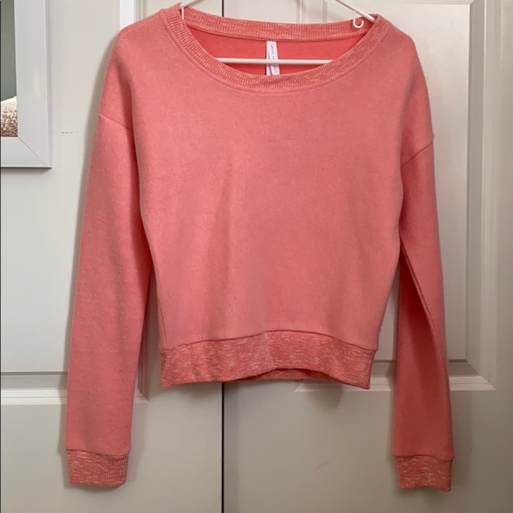 fuzzy american eagle crew neck hoodie